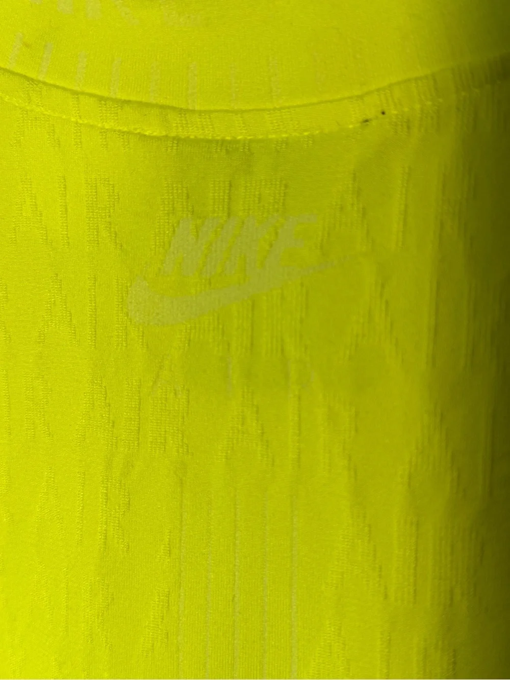 Nike Air Women’s Neon Yellow Seamless Mock Neck Bodycon Dress with Logo M - Picture 7 of 10